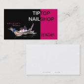 ネイリストまたは芸術家またはネイルアーチストの名刺 名刺 (正面/裏面)
