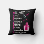 ネイリストカウンセラー爪、 ネイルテックアーティストマニキュール クッション (裏面)