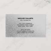 ネイリストグレーシルバーグリッタータイポグラフィ 名刺 (裏面)