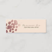 ネイリストサロンアーティストバラ金ゴールド スキニー名刺 (正面)