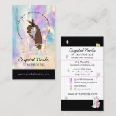 ネイリストサロンアーティスト結晶ホログラフィック 名刺 (正面/裏面)
