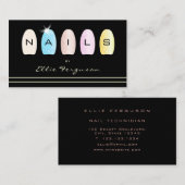 ネイリストサロングリッターミニマリスト金ゴールド 名刺 (正面/裏面)