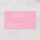 ネイリストサロンハートネイルアートピンク 名刺 (裏面)