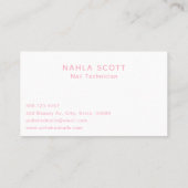 ネイリストサロンロゴの追加ピンク文字 名刺 (裏面)