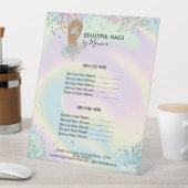 ネイリストサロン自筆価格表 台座サイン (インサイチュ)