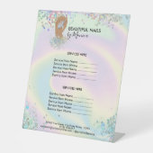 ネイリストサロン自筆価格表 台座サイン (正面)