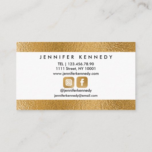 ネイリストサロン金ゴールド金エレガント属 名刺 (裏面)