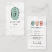 ネイリストスタイリストマニキュリストラグジュアリー大理石 名刺 (正面/裏面)