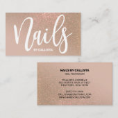 ネイリストタウペ金ゴールドグリッタータイポグラフィ 名刺 (正面/裏面)