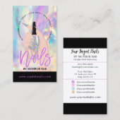 ネイリストネイルサロンアーティスト・ホログラフィック・ブシ 名刺 (正面/裏面)