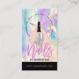 ネイリストネイルサロンアーティスト・ホログラフィック・ブシ 名刺