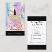 ネイリストネイルサロンホログラフィックビジネスC 名刺 (正面/裏面)