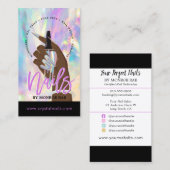 ネイリストネイルサロンホログラフィック  名刺 (正面/裏面)