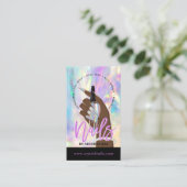 ネイリストネイルサロンホログラフィック  名刺 (スタンド正面)