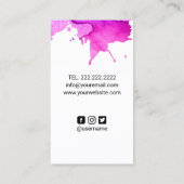 ネイリストネイルサロンマニキュリストウォーターカラー 名刺 (裏面)