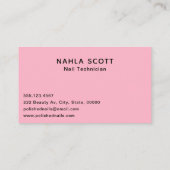 ネイリストピンク&ブラックハートポーランドボトル 名刺 (裏面)