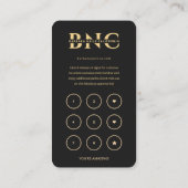 ネイリストブラックインスタグラムロイヤリティカード 名刺 (裏面)