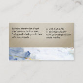 ネイリストブルー金ゴールドマーブル 名刺 (裏面)