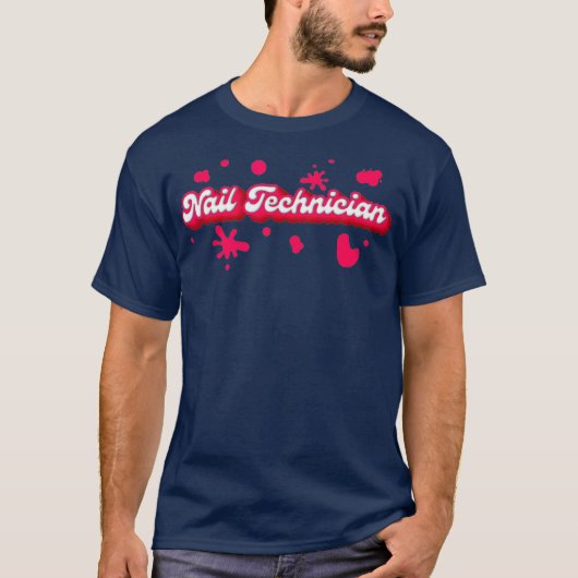 ネイリストブレイン爪、 ネイルテックアーティスト Tシャツ (正面)