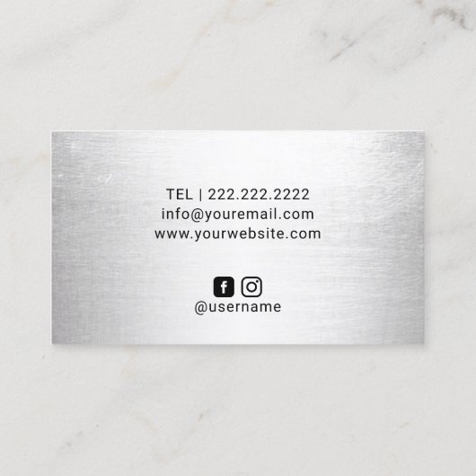 ネイリストポーランドマニキュリストシルバーサロン 名刺 (裏面)