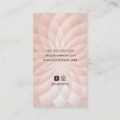 ネイリストマニキュリストバラ金ゴールド美しいサロン 名刺 (裏面)