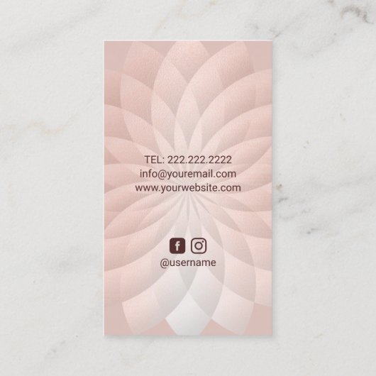 ネイリストマニキュリストバラ金ゴールド美しいサロン 名刺 (裏面)