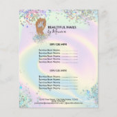 ネイリストマニサロンホログラフガーリーモダン チラシ (正面)