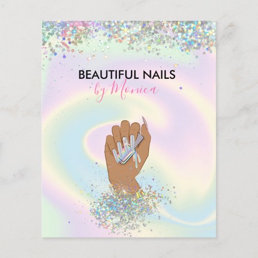 ネイリストマニサロンホログラフガーリーモダン チラシ (裏面)