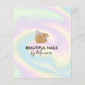 ネイリストマニサロンホログラフガーリーモダン チラシ (裏面)