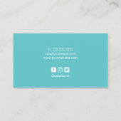 ネイリストメイクアップアーティストバラ金ゴールドティール(緑がかった色) 名刺 (裏面)