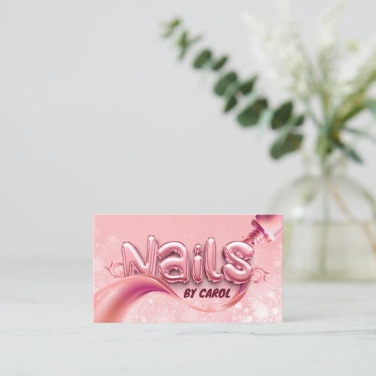 ネイリストモダンネイルアートスタジオネイルアーティスト 名刺 (スタンド正面)