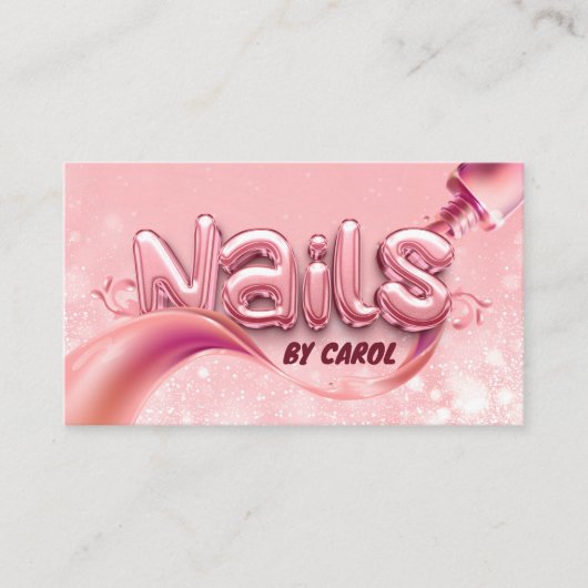 ネイリストモダンネイルアートスタジオネイルアーティスト 名刺 (正面)