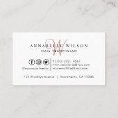 ネイリストモダンバラ金ゴールド ロイヤリティカード (裏面)