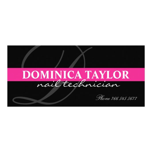 ネイリスト価格表 ラックカード (正面)