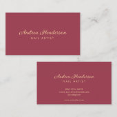 ネイリスト名刺、ネイルアーティスト化粧 名刺 (正面/裏面)