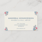 ネイリスト名刺、ネイルアーティスト化粧 名刺 (裏面)