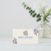 ネイリスト名刺、ネイルアーティスト化粧 名刺 (スタンド正面)