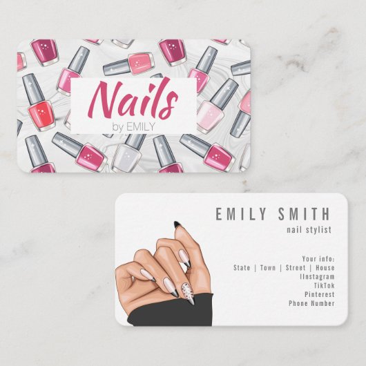 ネイリスト名刺 名刺 (正面/裏面)