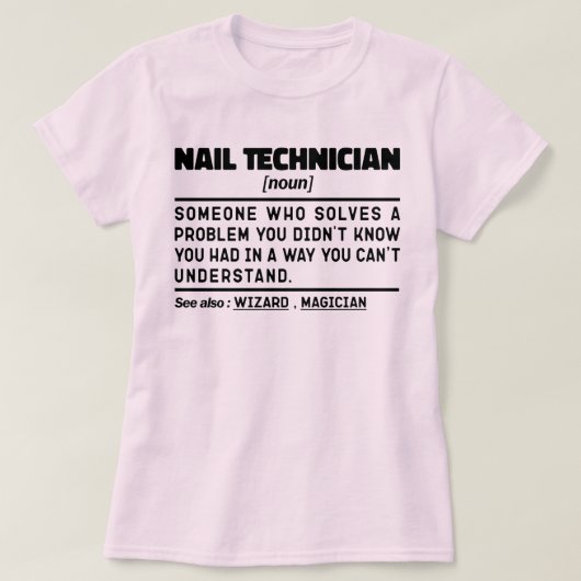 ネイリスト名詞化粧品鑑賞 Tシャツ (デザイン正面)