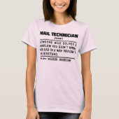 ネイリスト名詞化粧品鑑賞 Tシャツ (正面)