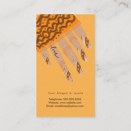 ネイリスト手引き名刺 名刺 (裏面)