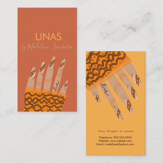 ネイリスト手引き名刺 名刺 (正面/裏面)