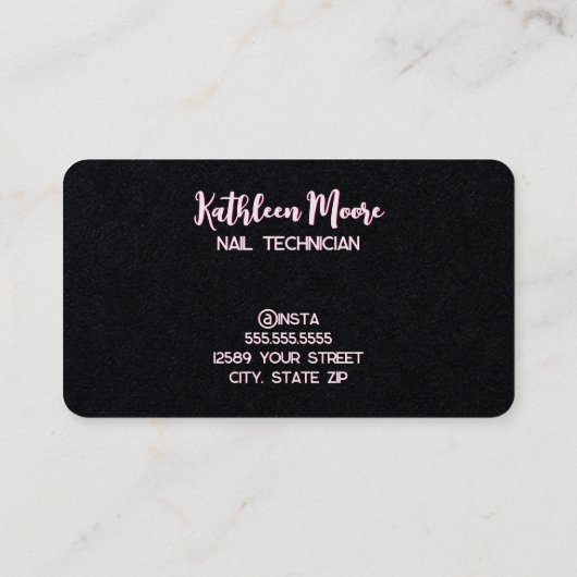 ネイリスト料 名刺 (裏面)