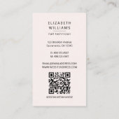 ネイリスト水色QRコード 名刺 (裏面)