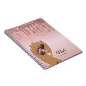 ネイリスト滴り輝く金ゴールド ノートブック (右側)