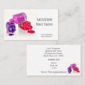 ネイリスト爪、 ネイルポーランド名刺 名刺 (正面/裏面)