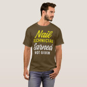 ネイリスト獲得爪、 ネイルテックアーティスト Tシャツ (正面フル)
