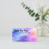 ネイリスト美しいアポイントメントカード 予約カード (スタンド正面)