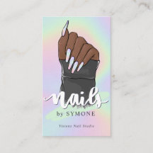 ネイリスト美しいサロンパステルホログラフィックBU