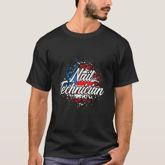 ネイリスト認定爪、 ネイルテックアーティストマニキュア Tシャツ (正面)